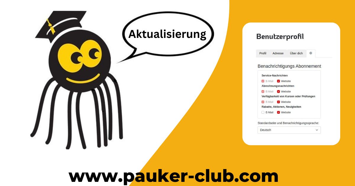 Aktualisierung der Benutzerprofil-Funktionalität